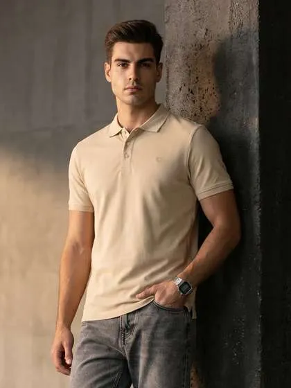 INVICTUS Polo Collar Pure Cotton T-shirt