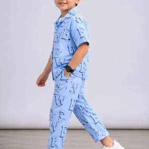 Veta Wear Unisex Kids Printed Shirt with Trousers