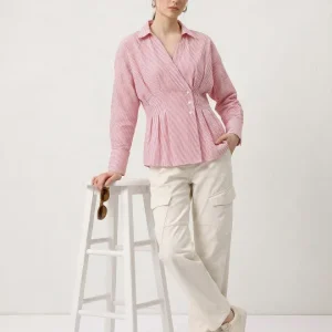 Roadster The Life Co. Striped Shirt Style Top
